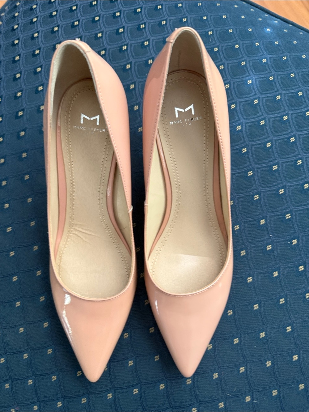 Marc Fisher Blush Patent Pointed-Toe Pumps